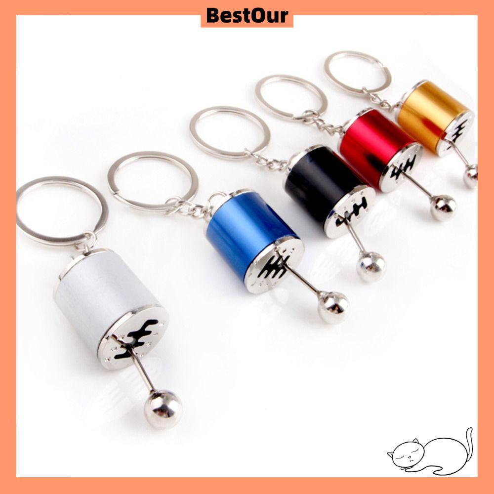 BESTOUR พวงกุญแจโลหะรถยนต์จําลอง Shift สร้างสรรค์ ของขวัญจี้พวงกุญแจ