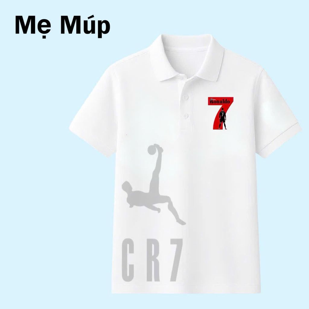 CR7 เสื้อยืดโปโลสําหรับผู้ชายและผู้หญิง - คอปก Menswear