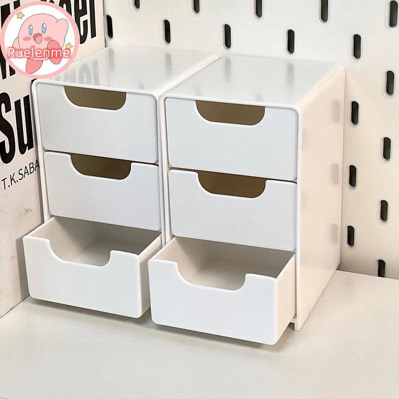 ถูกต้อง 3 ชั้นกล่องเก็บเครื่องสําอางพร้อมลิ้นชักมัลติฟังก์ชั่เคาน์เตอร์จัดเก็บสําหรับเครื่องประดับอุปกรณ์สํานักงาน ไทย