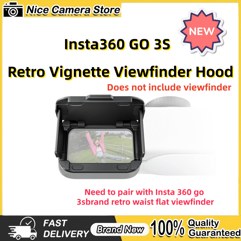 NewInsta360 GO 3S Retro Vignette Viewfinder Hood, Creative ยิงแรเงาฝาครอบ, Vintage กรอบ Vlog อุปกรณ์เสริมสําหรับ Insta360 GO 3S กล้อง