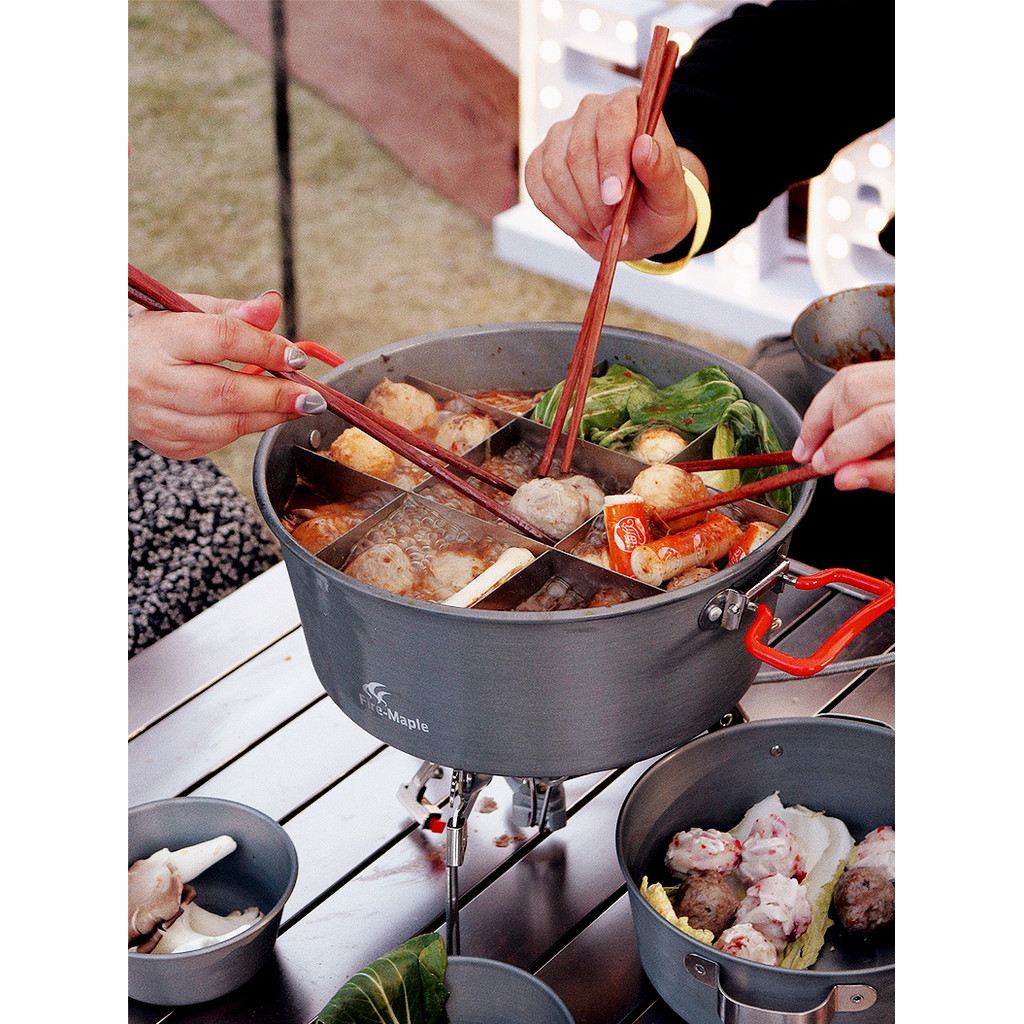 Fire Maple Feast Hot Pot Jiugongge Separator Outdoor Picnic Camping Family Camping Picnic Big Shabu 