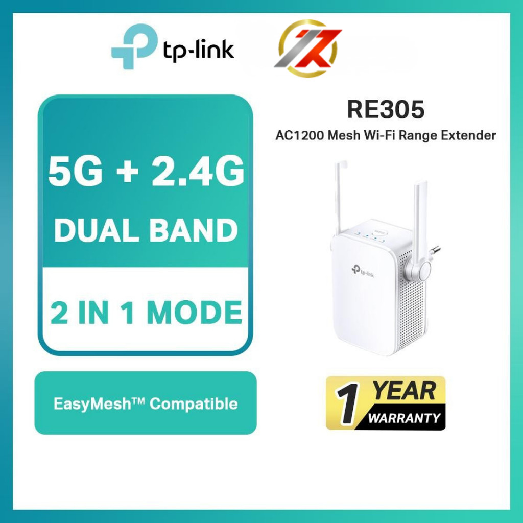 TP-LINK RE305 AC1200 5GHz Wi-Fi 5 Dual Band Wireless Range Extender