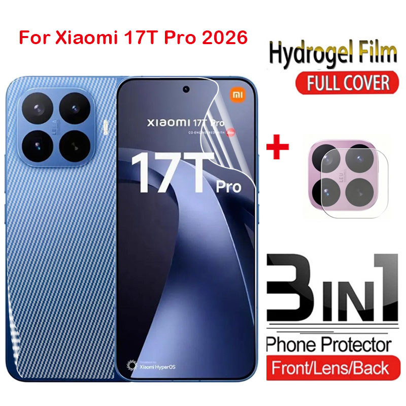 ป้องกันหน้าจอสําหรับXiaomi 17T Pro 5G 2026 Xiaomi 17T 17 Pro Max Ultra 4G 5Gด้านหน้ากลับเลนส์คลุมทั้งหมดป้องกันHydrogelกล้องด้านหลังป้องกันฟิล์ม