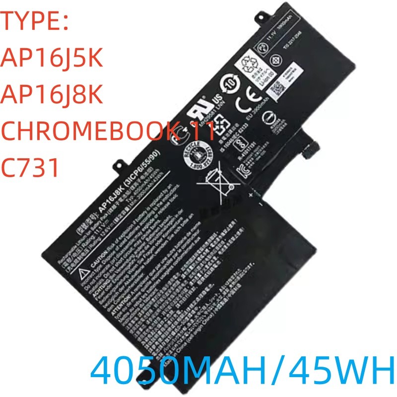 เหมาะสําหรับแบตเตอรี่แล็ปท็อป Acer Chromebook11 C731 N7 AP16J5K AP16J8K