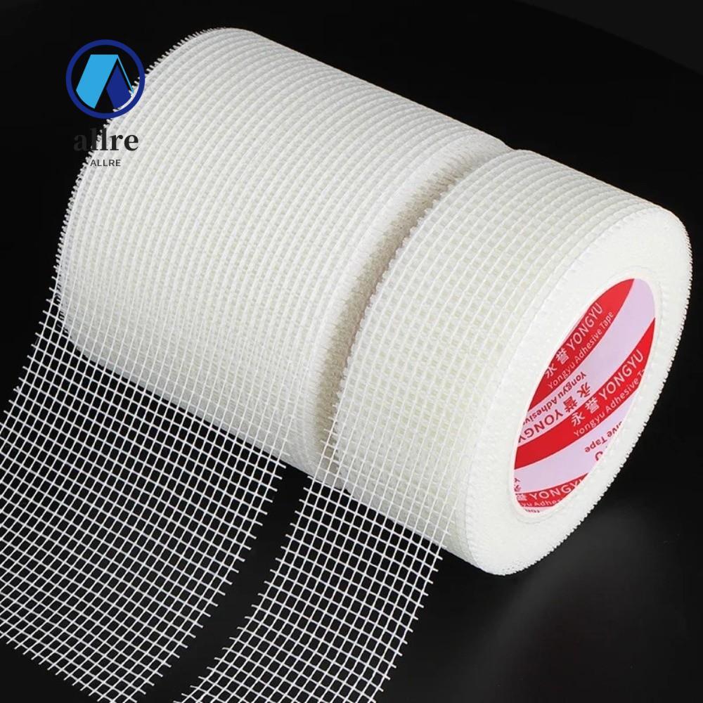 ALLRE Drywall Joint Tape, Alkail Heavy Duty Fiber Mesh Crack Patch Tape, ไฟเบอร์กลาส Self-Adhesive Drywall Repair Tape Seam Patch