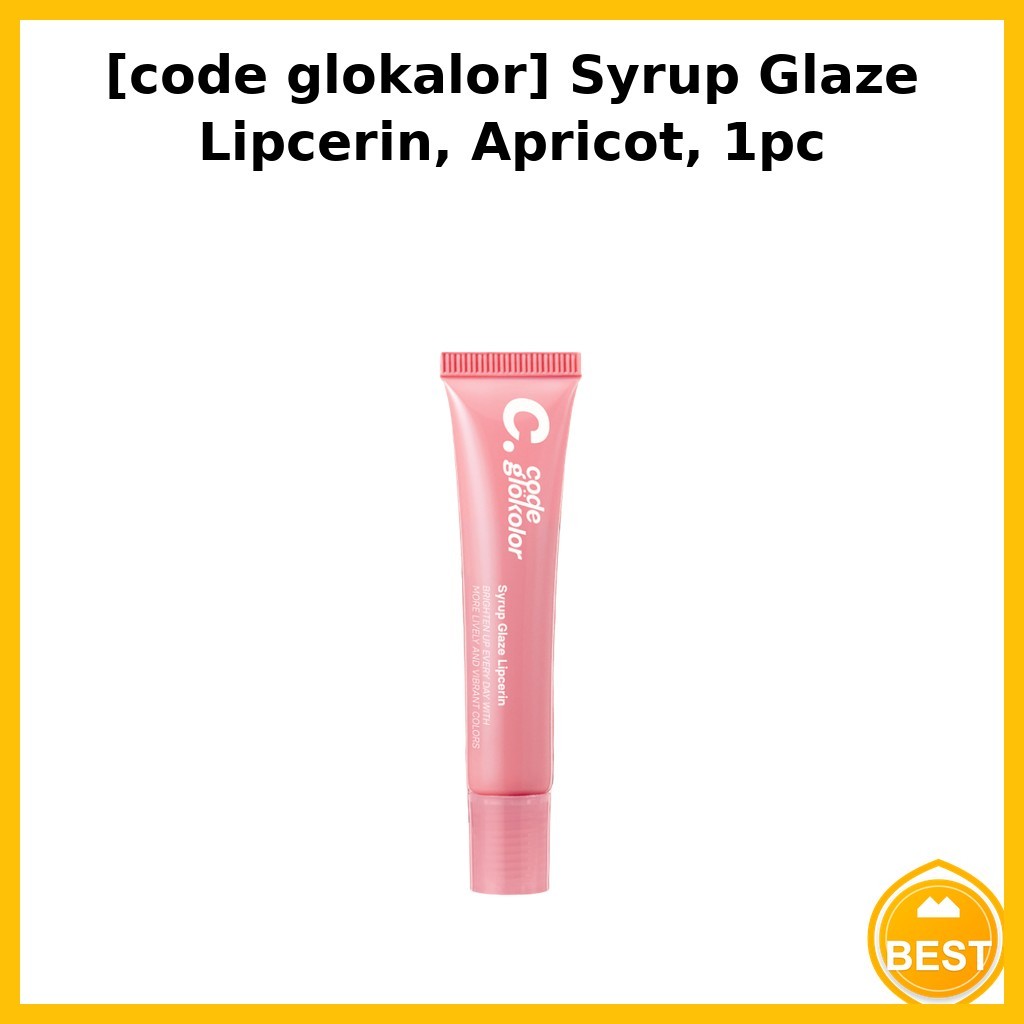 [รหัส glokalor] Syrup Glaze Lipcerin, Apricot, 1pc / Korean Lipcerin / รสแอปริคอท / ของแท้ 100% by k