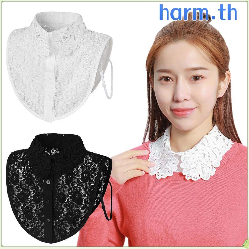 ฮาเร็ม ปลอกคอเท็จ, ลูกไม้สีขาวสีดําปลอมปก, เสื้อผ้าอุปกรณ์เสริมที่ถอดออกได้ปรับ คอเสื้อ ผู้หญิง สาว