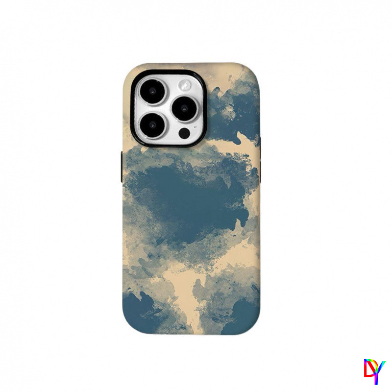 เคสสําหรับ Samsung A17/A16/A06/A07/A25/A26/A36/A37/A54/A55/A56/A57/S22/S23/S24/S25/S26/S26/S2-in-1 เคสมัดย้อมสีน้ําเงินสองชั้น