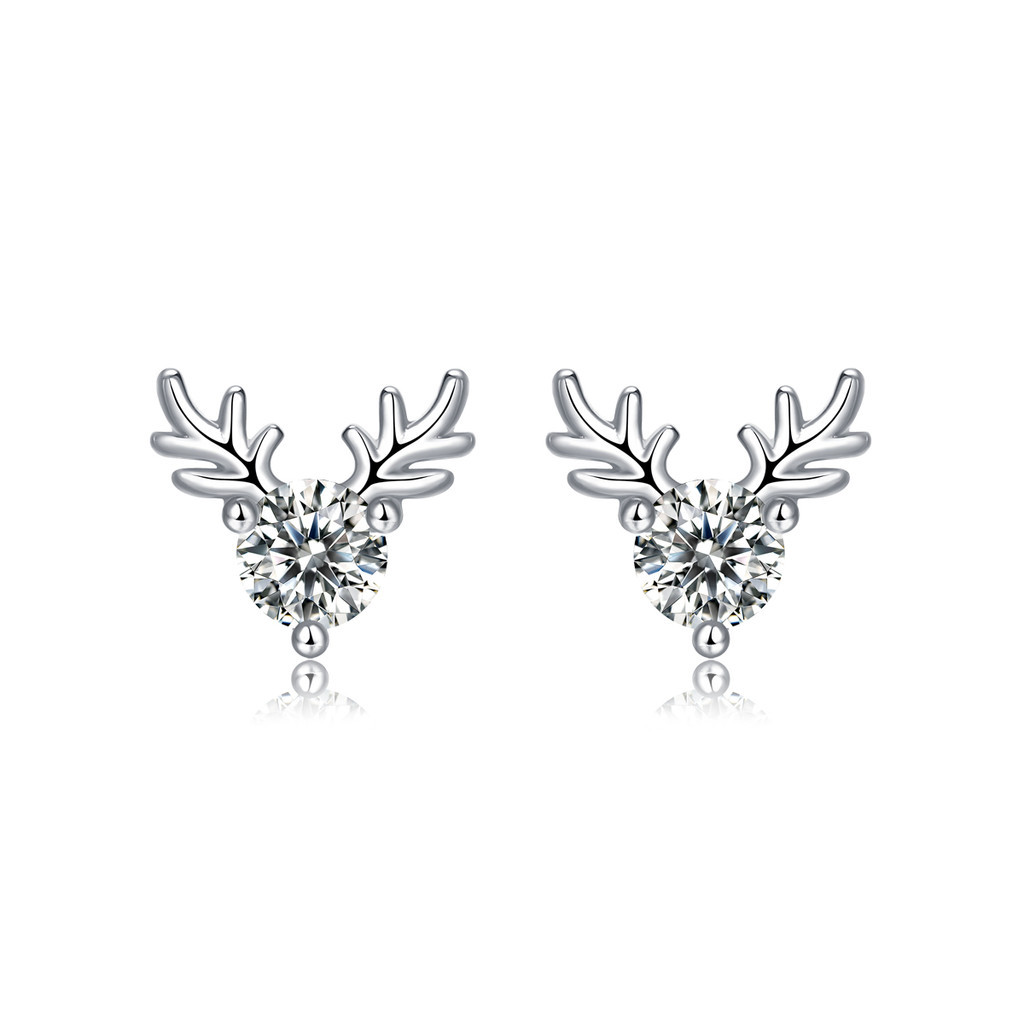 ต่างหูผู้หญิง 925 เงินสเตอร์ลิง Moissanite Diamond Hoop Iced Out Moissanite ต่างหู