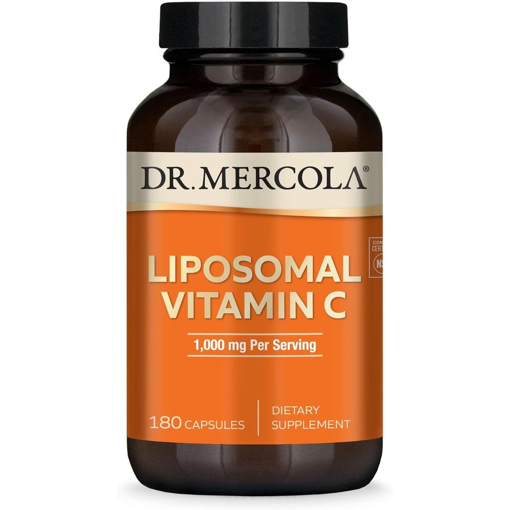 ดร. Mercola Liposomal Vitamin C - Brain, Heart, Eye & Immune Support - ให้วิตามินซีไบโอที่มีอยู่ 1,0