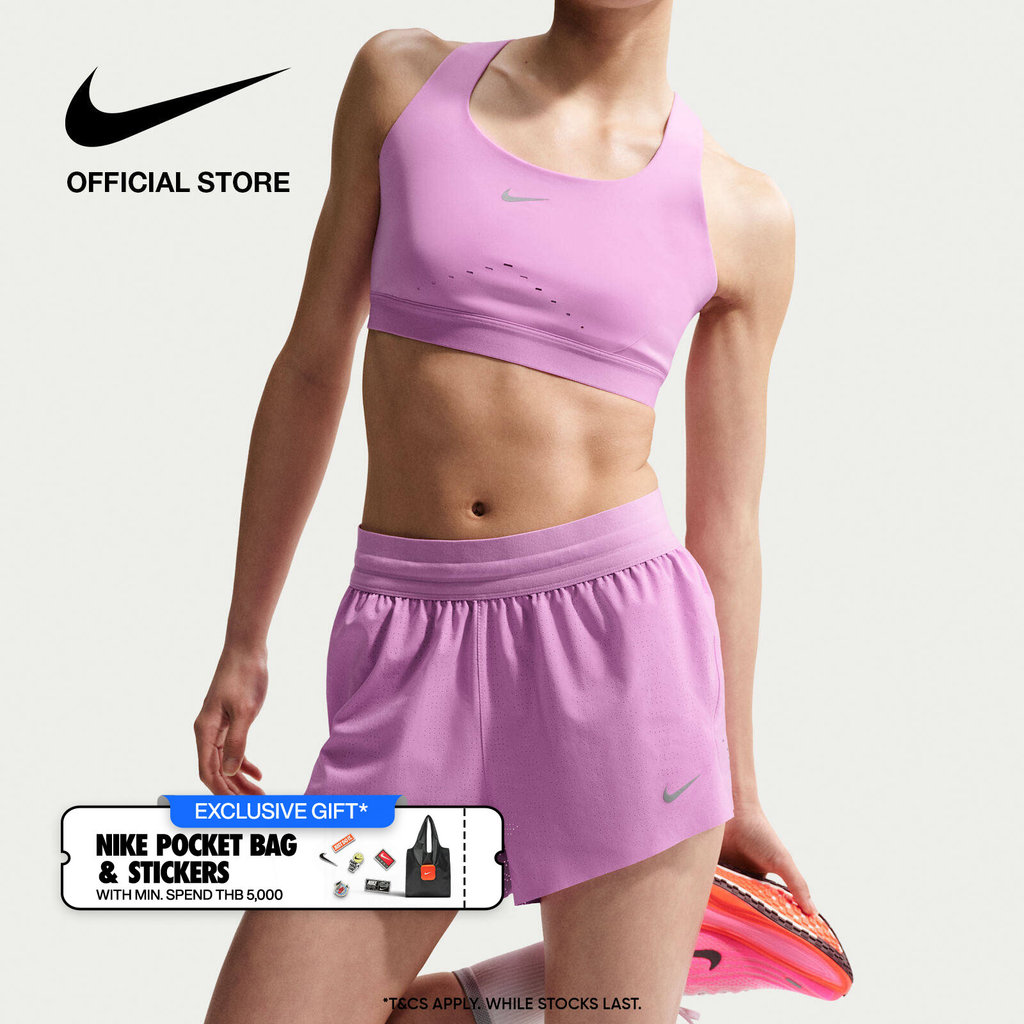 Nike Dri-FIT Women's Swift Breathe Mid-Rise 2.5" Brief-Lined Running Shorts - Light Magenta [IF1679-503]