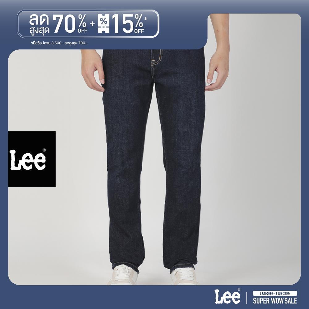 LEE กางเกงยีนส์ผู้ชาย เอวกลาง ทรงเข้ารูป รุ่น LE S126MZEDF02 สียีนส์เข้ม