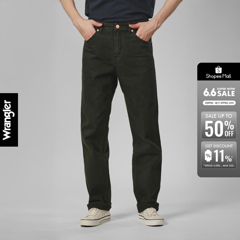 WRANGLER กางเกงขายาวผู้ชาย คอลเลคชั่น Casey Jones เอวกลาง ทรงตรง MWZ รุ่น WR F225MMWZN39 สีเขียวมะกอก