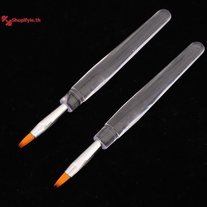 Shopifyle 5/10 ชิ้นแบบพกพาทิ้งแปรง Lipsti แปรงฝาครอบโปร่งใส Rod แต่งหน้าเดี่ยวคอนซีลเลอร์ Lip Gloss 