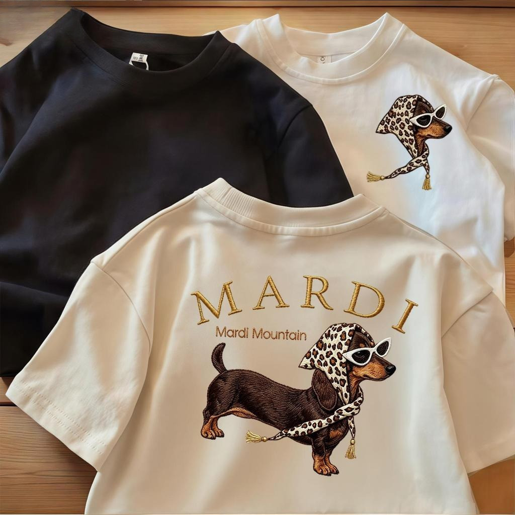 （สุนัขดัชชุนด์สินค้าฮิตของ MARDI）ชุดเสื้อครอบครัว เกาหลี จากอเมริกา ผลิตจากผ้าฝ้าย 100%