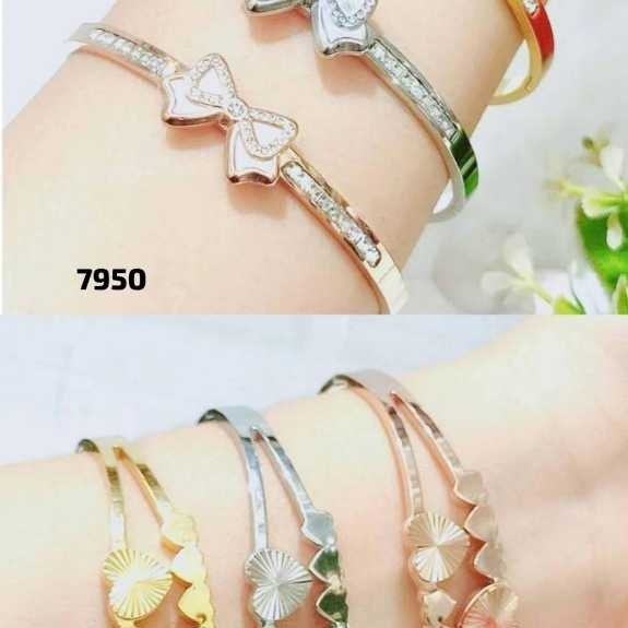 สร้อยข้อมือกําไลข้อมือไทเทเนียม 7949 เครื่องประดับแฟชั่นสตรีป้องกันสนิม 7950