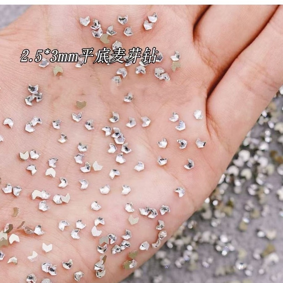 K9 Oat Malt Shining Diamond Nail Nail Art Crystal Diamond Accessories (100 ชิ้น) K9 Ovalcakes美甲饰品 超 
