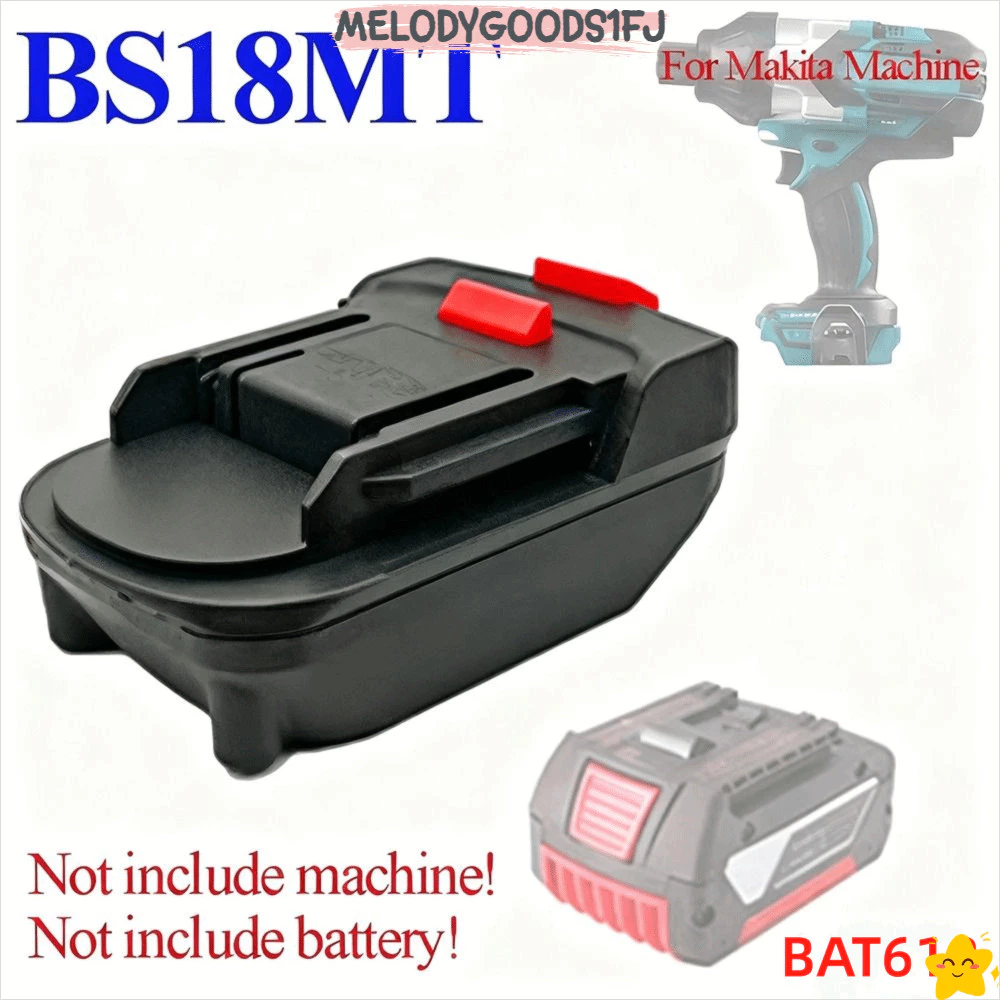 MELODYGOODS1FJ ตัวแปลงแบตเตอรี่ลิเธียม, อะแดปเตอร์แบตเตอรี่ 18V 2 in 1, ฐานแปลงพลาสติกเครื่องมือไฟฟ้าอุปกรณ์เสริมสว่านกระแทก