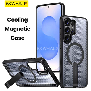 SAMSUNG BKWHALE Cooling เคสโทรศัพท์แม่เหล็กสําหรับSamsung S26 S25 S24 S23 Ultra Plus + FE S25FE S24FE A57 A56 A55 A37 A36 A35 A27 A26 A25 A17 A16 A15 A07 ป้องกันฤดูใบไม้ร่วงปกหลัง