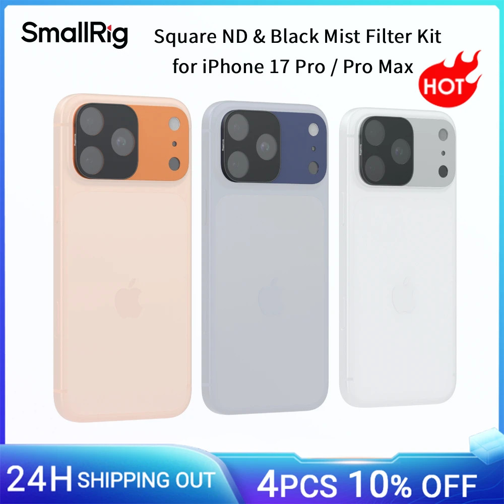 SmallRig Square ND & Black Mist Filter Kit สําหรับ iPhone 17 Pro สําหรับ iPhone 17 Pro Max, 3 สีสามา