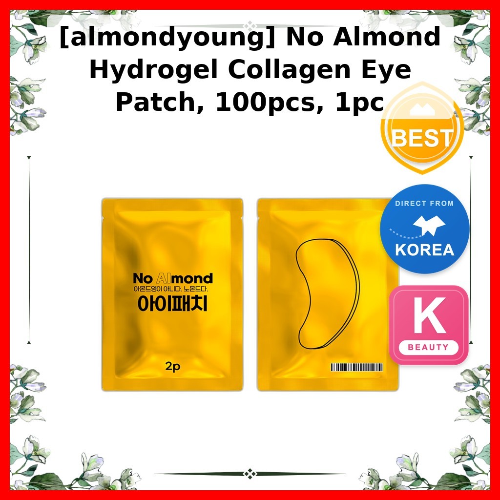 [almondyoung] No Almond Hydrogel Collagen Eye Patch, 100 ชิ้น, 1 ชิ้น / Korean Eye Patch / Collagen 