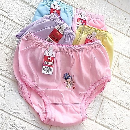 KATUN ชุดชั้นในเด็กผู้หญิง CD * 3 ชิ้น | เอสเอ็มแอล-เอ็กแอล | คอตตอนนิ่ม | กระเป๋าคาดเอว | ดีที่สุด 