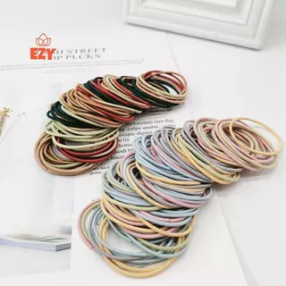 EZY 100 ชิ้นหญิงสาวยางรัดผมผูกเชือกยืดหยุ่น Hairband ผู้ถือผมหางม้า s Scrunchies ใหม่