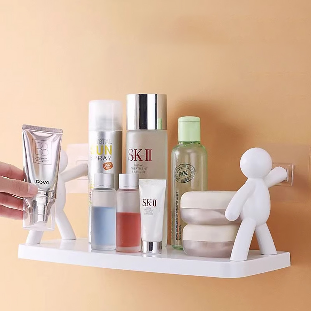 JoyTray ชั้นวางติดผนัง ชั้นวางของติดผนังไม่ต้องเจาะ อุปกรณ์ตกแต่งห้อง รับน้ำหนักได้ดีตำแหน่งมั่นคงเหมาะสำหรับหลายฉาก