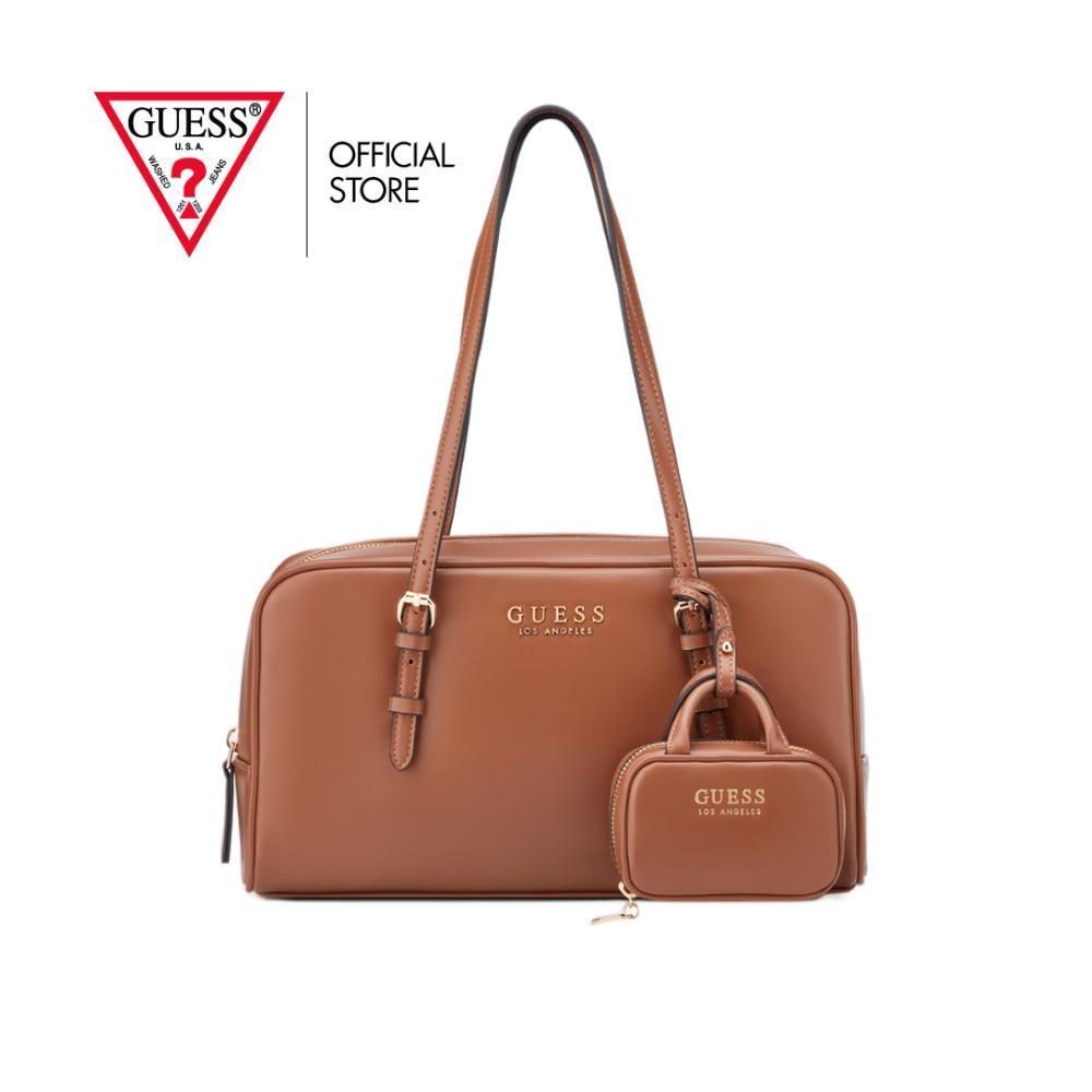 GUESS กระเป๋า รุ่น LG186609 JUSTINA SHOULDER SATCHEL สีน้ำตาล