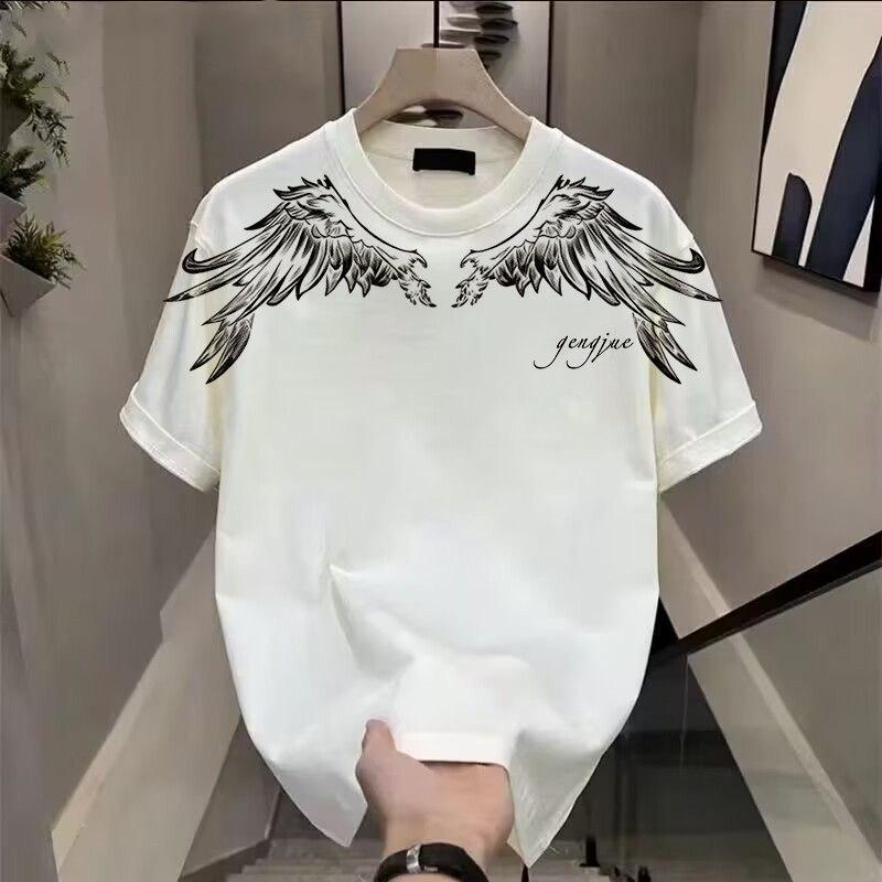 TeeTwoOneเสื้อผู้ชาย oversizeผ้าฝ้าย 100%เสื้อแฟชั่น คอกลม แขนสั้น ไม่มีลาย 'WING' สตรีทแฟชั่น เสื่อแฟชั่น【COD】