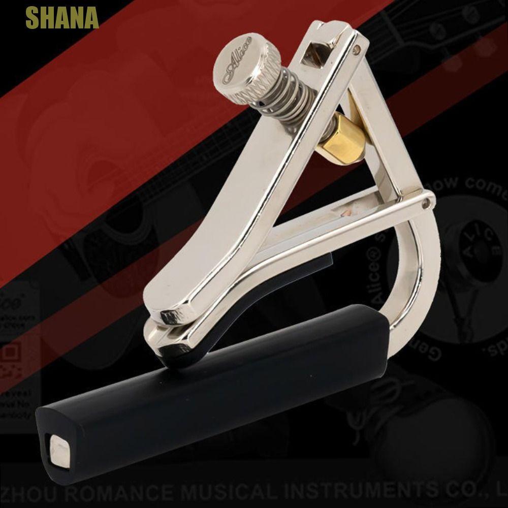 SHANA Guitar Capo, การออกแบบดึงขาพร้อมแผ่นซิลิโคนคลิปปรับแต่งกีตาร์, เครื่องกําจัดขาสะพานพร้อมที่ใส่เลือกโทนปรับกีตาร์สากลเปลี่ยนด่วนแคลมป์ไวโอลิน