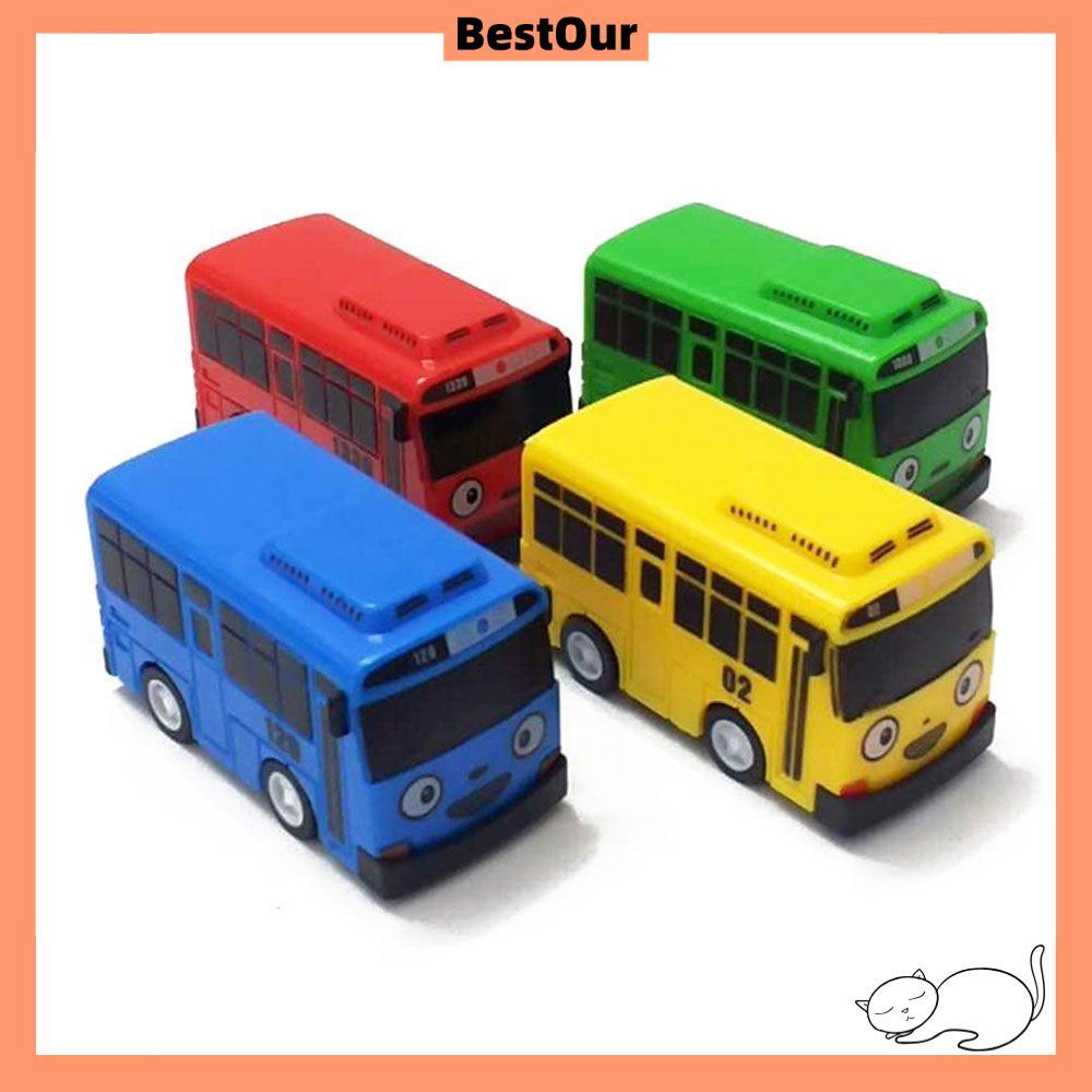 BESTOUR TAYO Bus Car Plastic สําหรับเด็ก รถบัสโมเดลวันเกิดน้อย