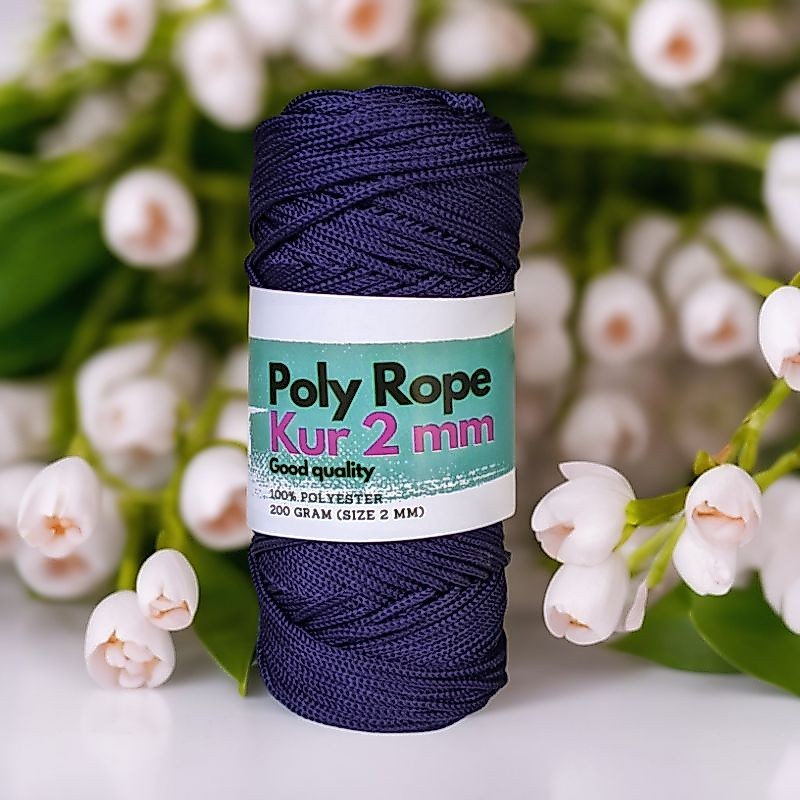 POLY ROPE KNITTING YARN 2 MM BLUE SERIES