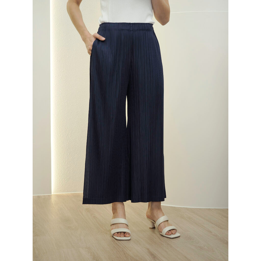 ยาว 33,ยาว 36นิ้ว 2MUAY รุ่น GJO1306 กางเกงพลีทคุณภาพ DOUBLE LAYER STRAIGHT PLEATED PANTS 15 สี FREE SIZE