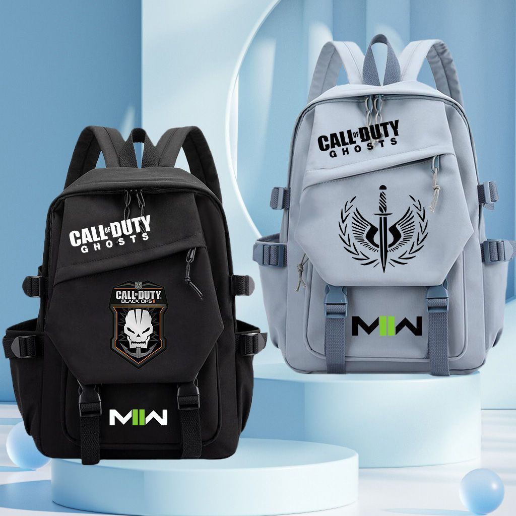 Call of Duty Simon Ghost Riley Task Force 141 กระเป๋าเป้นักเรียนความจุขนาดใหญ่และกระเป๋าเป้อนิเมะอเน
