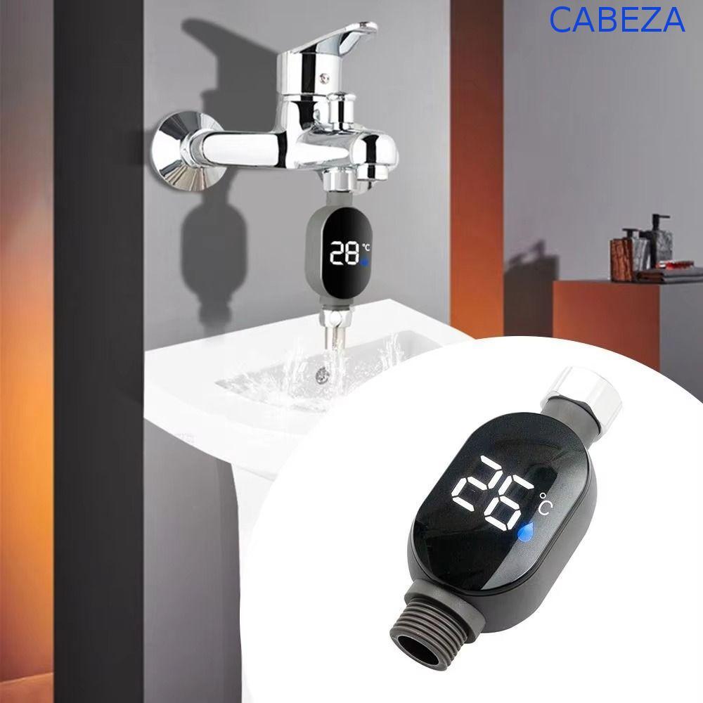 CABEZA เครื่องวัดอุณหภูมิน้ํา,สแตนเลสกันน้ําจอแสดงผล LED เครื่องวัดอุณหภูมิ,ติดตั้งง่าย Touch Control การวัดที่แม่นยํา LED Bath Water Temperature Bath Thermostat