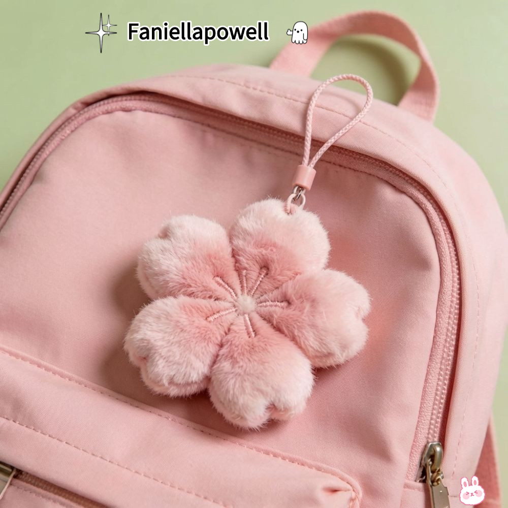 FANIELLAPOWELL พวงกุญแจ, ตุ๊กตา Sakura Series Bag Charm, DIY Soft การ์ตูนกระเป๋าจี้กระเป๋าเป้สะพายหลังตกแต่ง