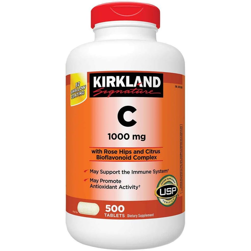 Kirkland Signature Vitamin C 1000mg มีโรสฮิป อย่างละ 500 เม็ด