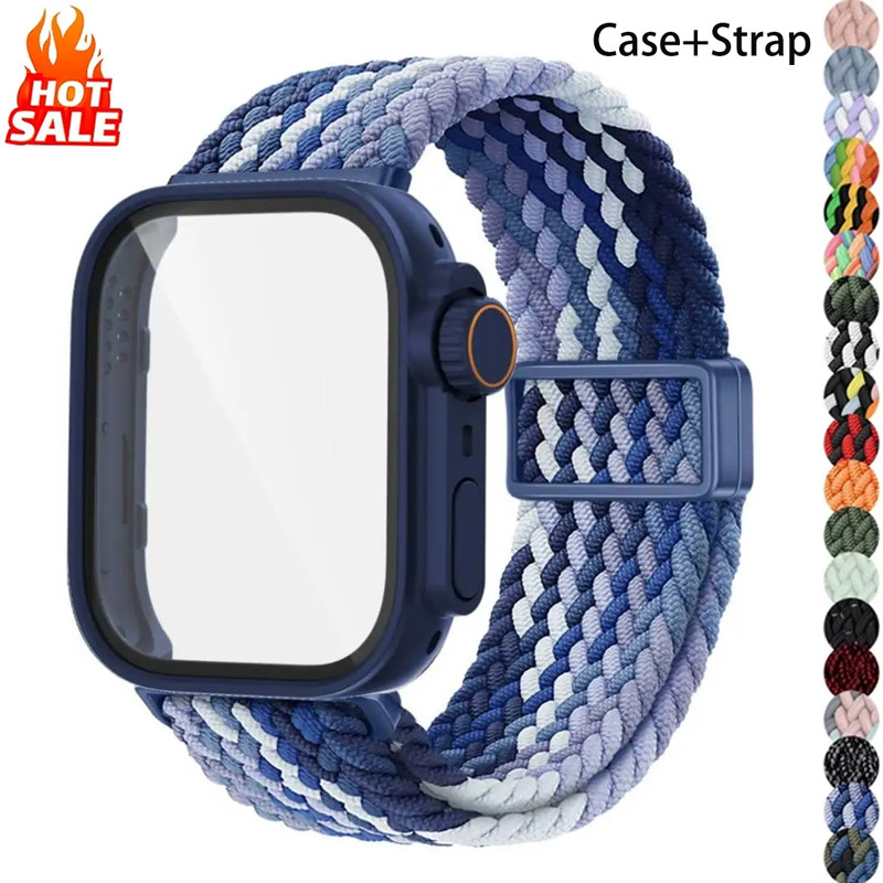 สายรัดไนลอน + เปลี่ยน Ultra สําหรับ Huawei Watch Fit 5 Pro/Fit 5/Fit 4 Pro/4/3 สายรัด PC พร้อมป้องกันหน้าจอสําหรับ Huawei Watch Fit4 Fit3