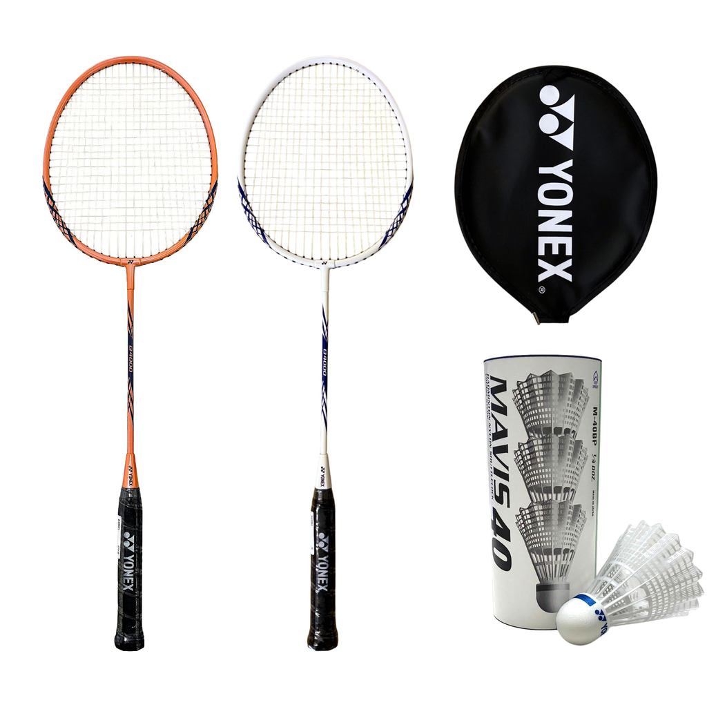 YONEX Badminton Set with Shuttlecocks and 2 Rackets for Players