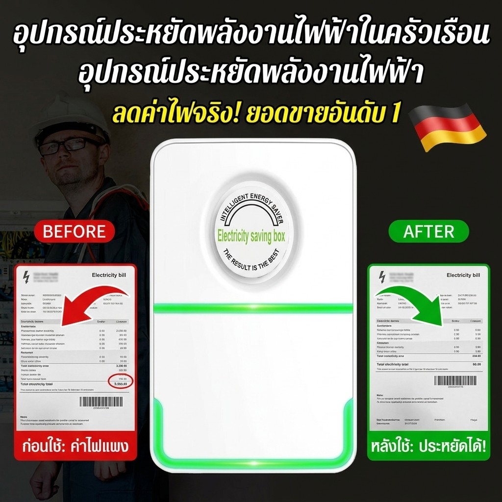 💡🚀【อุปกรณ์ประหยัดไฟ/เครื่องประหยัดพลังงาน】ประหยัดไฟฟ้า ลดค่าไฟ วัสดุทนทาน ใช้งานง่าย เหมาะสำหรับบ้าน/ออฟฟิศ 🏠🎯สินค้าขายดี