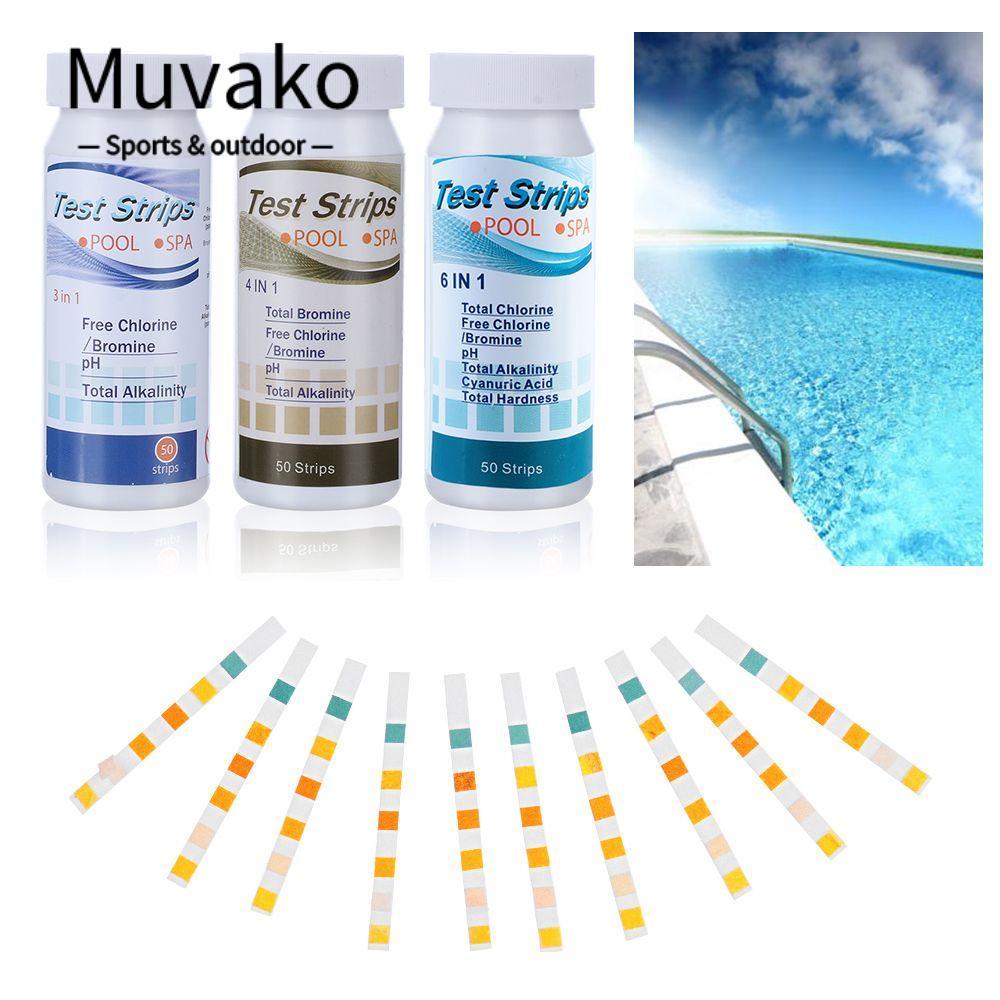 MUVAKO PH Test Paper ความเป็นด่าง สระว่ายน้ํา คลอรีนทดสอบน้ํา PH Meters
