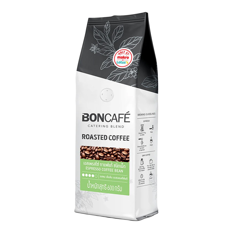 บอนกาแฟ เอสเพรซโซ่ ชนิดเม็ด 600 ก. (BONCAFE Espresso Bean 600 g) โปโลแมน POLOMAN