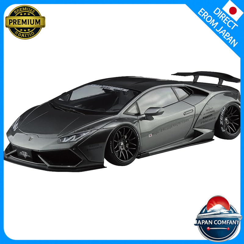 Aoshima 1/24 Liberty Walk No.16 LB Works Lamborghini Huracan Ver.2 plastic model, pre-painted.