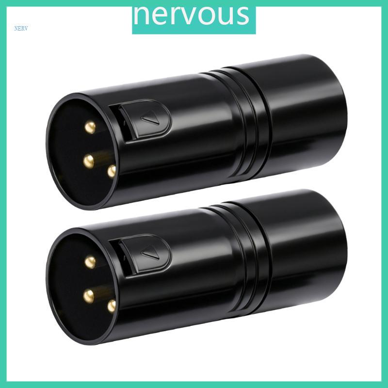 NERV ชุด 2 ชิ้น 3 ขา DMX512 Terminators 120Ω พร้อมคอนแทคเลนส์ชุบทองสําหรับประสิทธิภาพเสียงที่ดีขึ้น