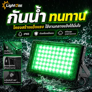 ไฟตกหมึก ไฟล่อหมึก สปอร์ตไลท์ แสงเขียว LED 185W 350W 450Wจุ่มน้ำ สปอตไลท์ คีบแบต ไฟ 12V Spotlight LED มี มอก.