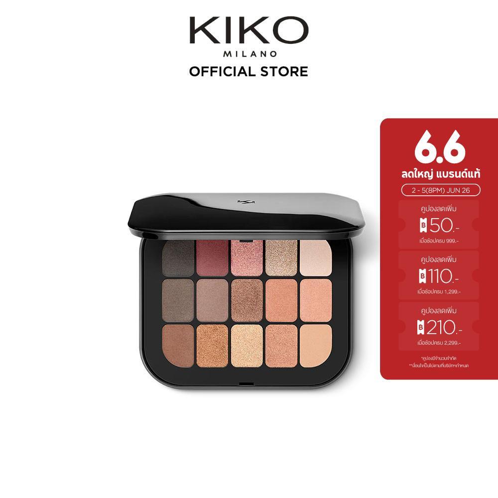 KIKO MILANO Master Eyeshadow Palette พาเลตอายแชโดว์ ทาตา 15 สี เนื้อแมตต์และเมทัลลิก