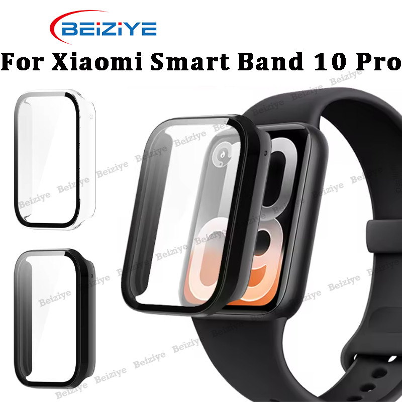 Hard PC สําหรับ Xiaomi Smart Band 10 Pro กระจกนิรภัยป้องกันหน้าจอสําหรับ Xiaomi band 10 Pro ป้องกันกันชน Anti-scratch ฝาครอบอุปกรณ์เสริม
