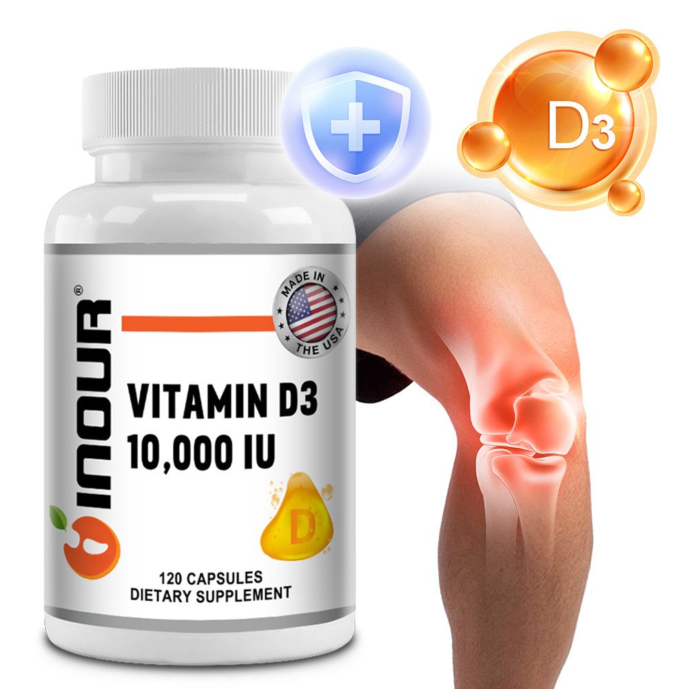 Vitamin D3 10000 IU แคปซูล | วิตามินดี3 สูง 10000 IU | สนับสนุนสุขภาพกระดูก | ช่วยดูดซึมแคลเซียม