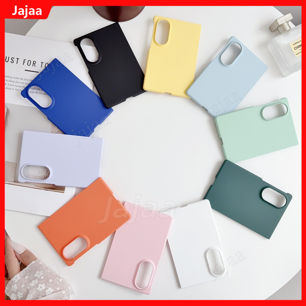 บานพับหรูหราป้องกันพับเคสโทรศัพท์สําหรับ Samsung Galaxy Z พับ 8 พับกว้าง 8 7 6 Fold8 Fold7 Slim ผิวกันกระแทก Hard Flip ฝาหลัง